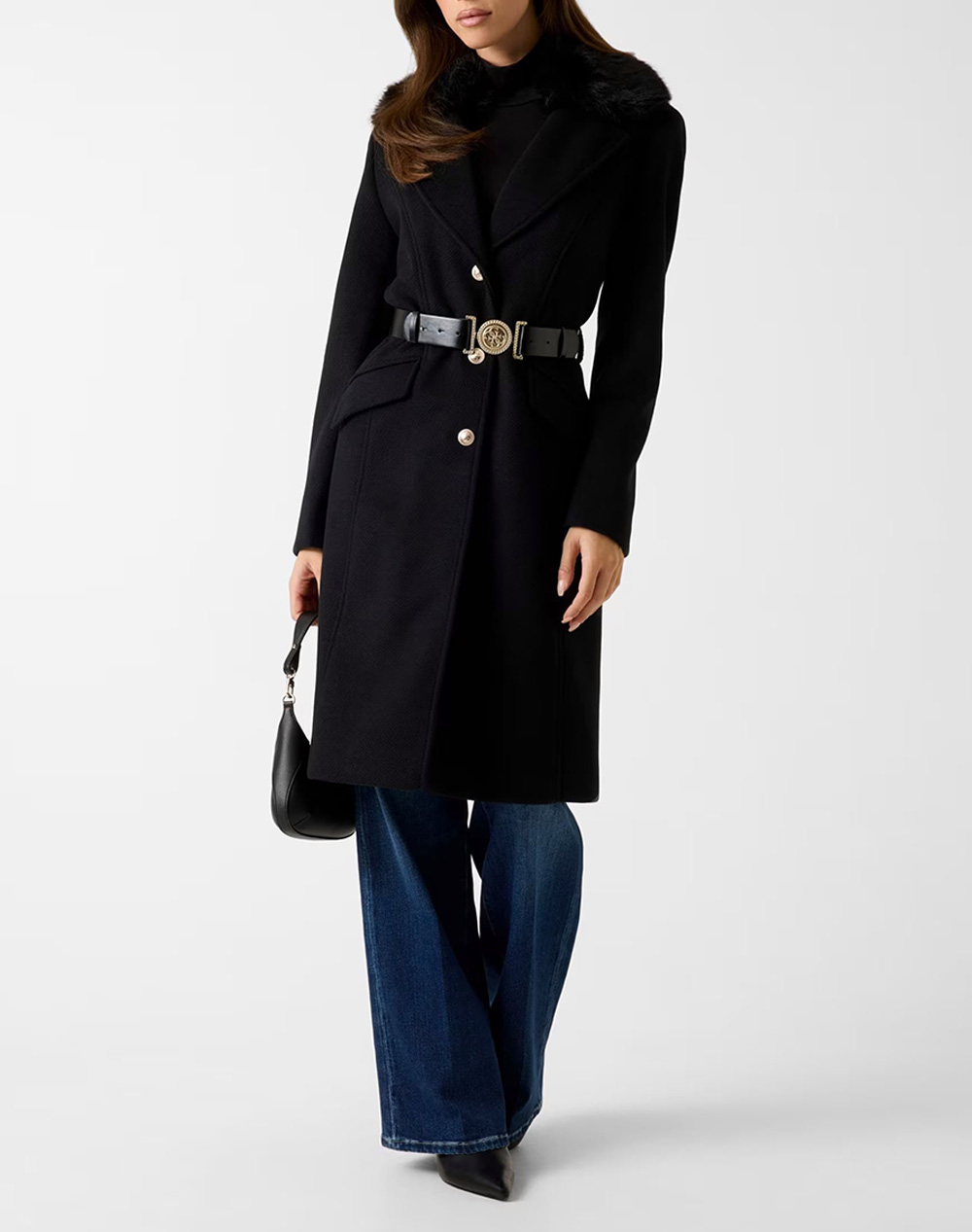 GUESS NEW PATRICE BELTED COAT PALTON DE DAMA