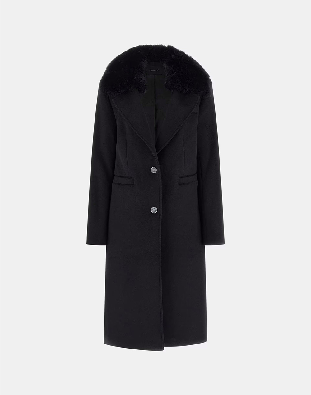 GUESS KAROLE FUR COLLAR COAT WOMEN