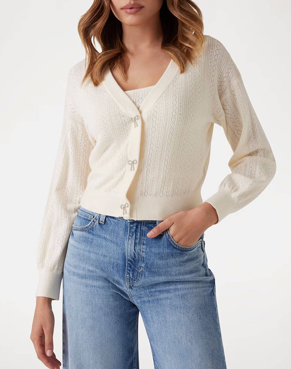 GUESS LS VN LYLA CARDI SWTR CARDIGAN DE DAMA