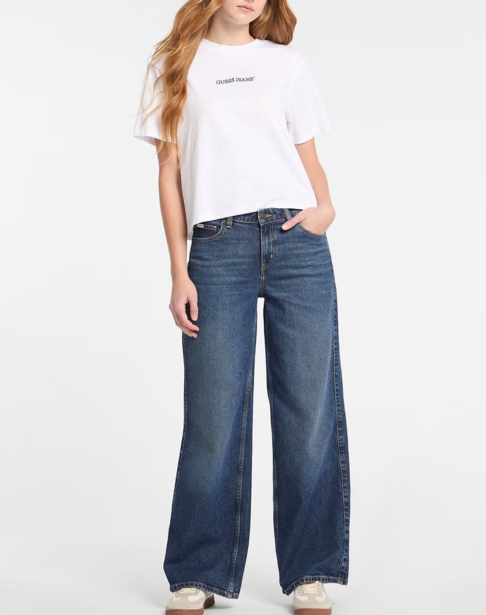 GUESS JEANS GJ G11 WIDE LEG - ECO REGEN CO RIVERSIDE STR IND PANTALONI DE DAMA