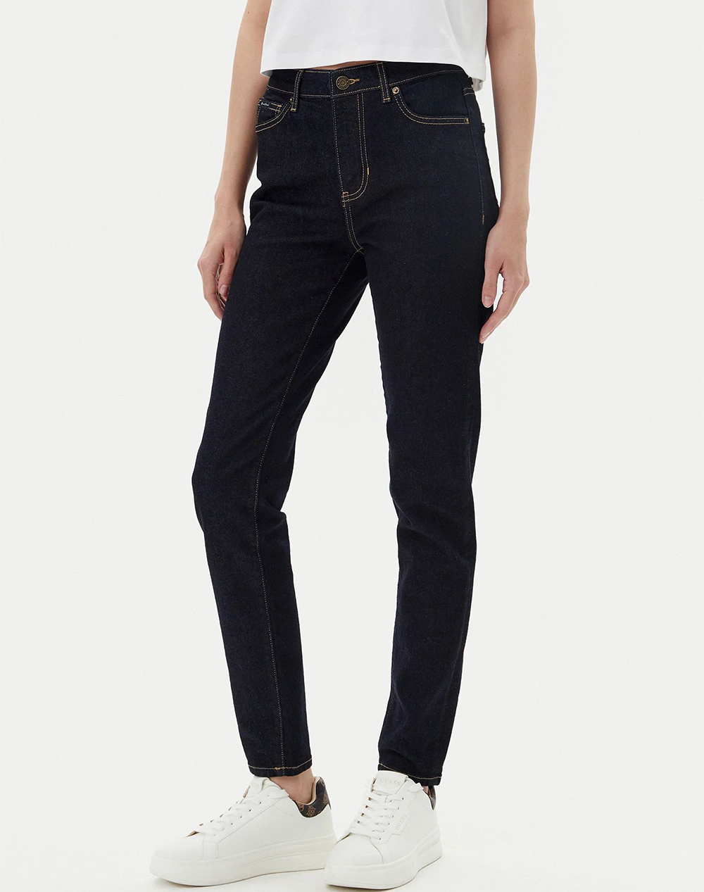 GUESS JEANS GJ G05 HIGH RISE SKI - ECO RECY CO DAWSON STR INDIGO PANTALONI DE DAMA