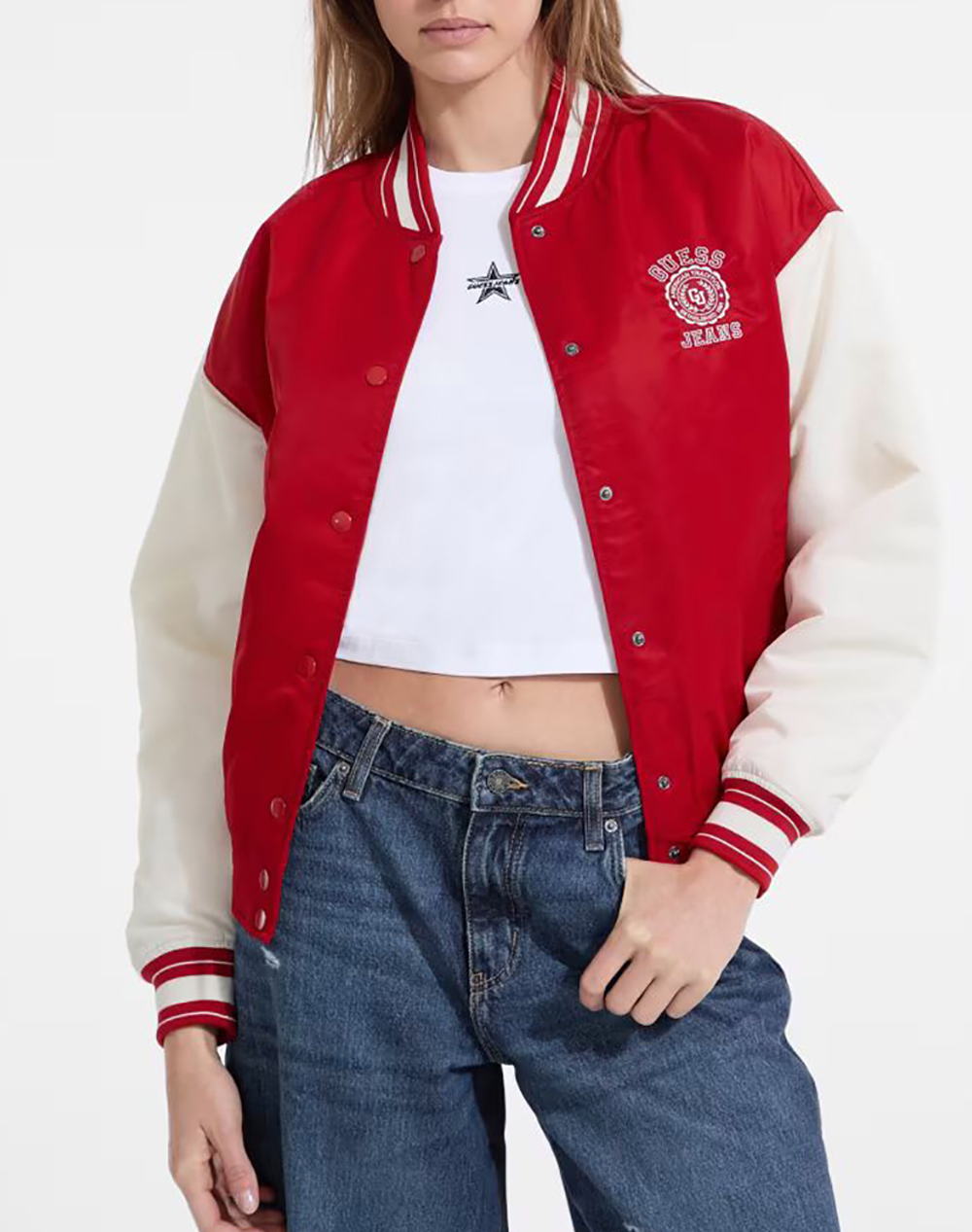 GUESS JEANS GJ VARSITY WITH EMBROIDERY GEACA DE DAMA