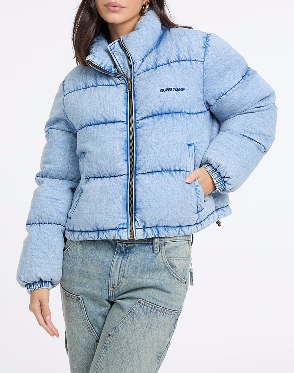GUESS JEANS GJ DENIM PUFFER JACKET GEACA DE DAMA