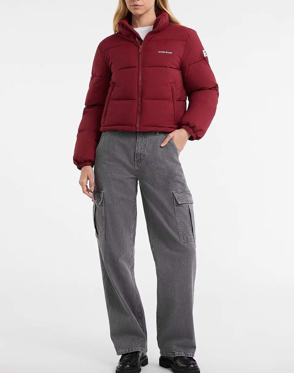 GUESS JEANS GJ CROPPED PUFFER GEACA DE DAMA