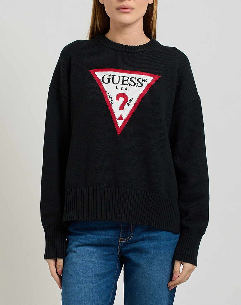 GUESS JEANS GJ LS CN BIG TRIANGLE SWTR BLUZA DE DAMA