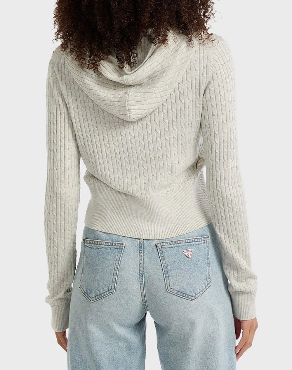 GUESS JEANS GJ LS CABLE HOODIE CARDI TRICOTAT DE DAMA