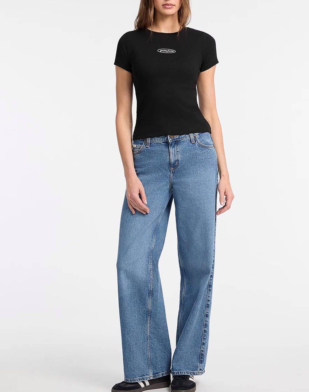 GUESS JEANS GJ SS CN EMBRO SLIM TOP BLUZA DE DAMA
