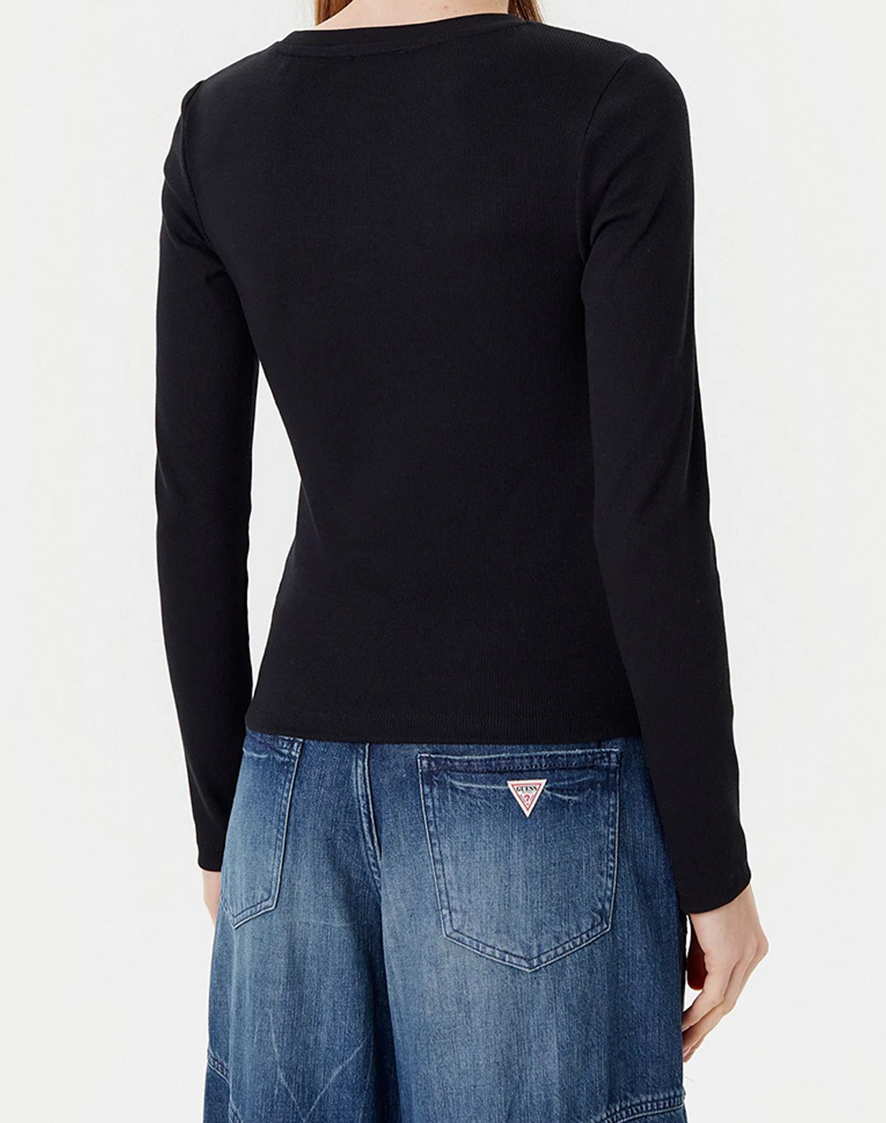 GUESS JEANS GJ LS CN EMBRO SLIM TOP BLUZA DE DAMA