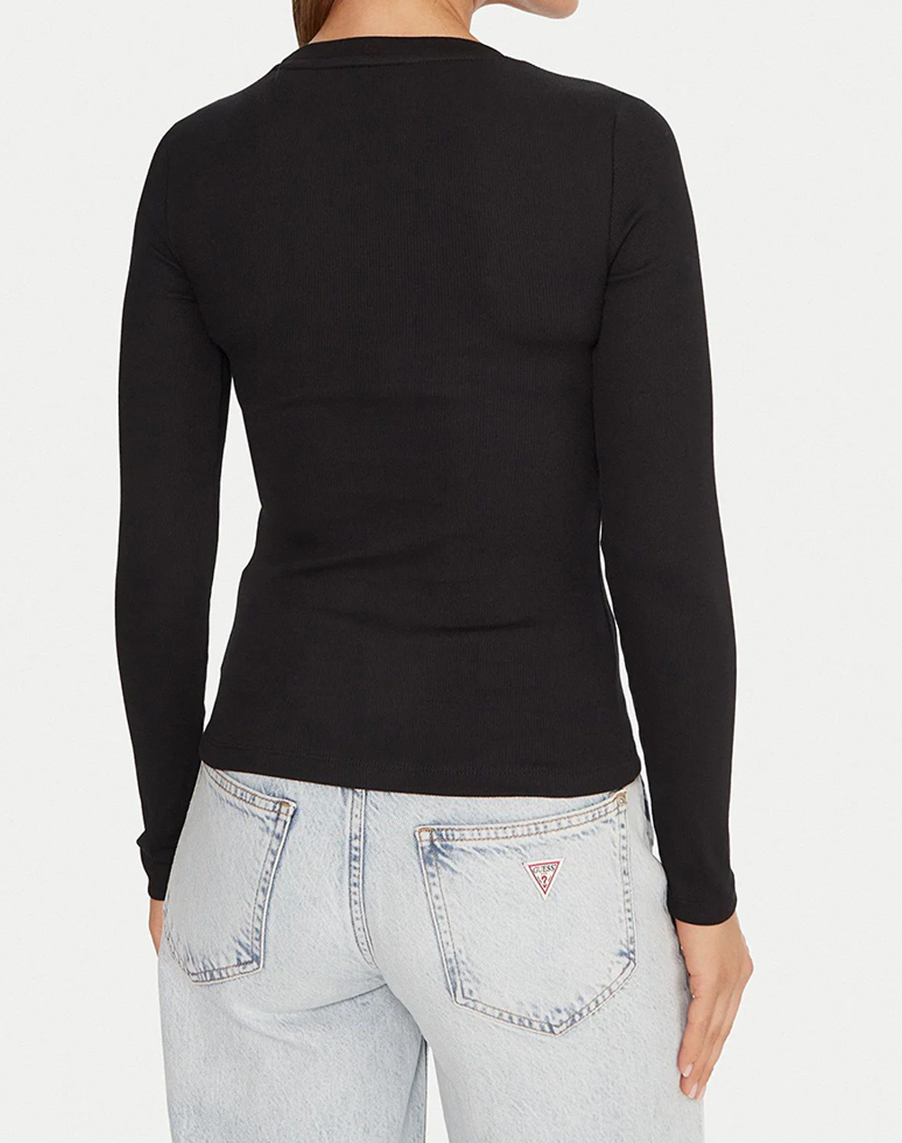GUESS JEANS GJ LS CN EMBRO SLIM TOP BLUZA DE DAMA