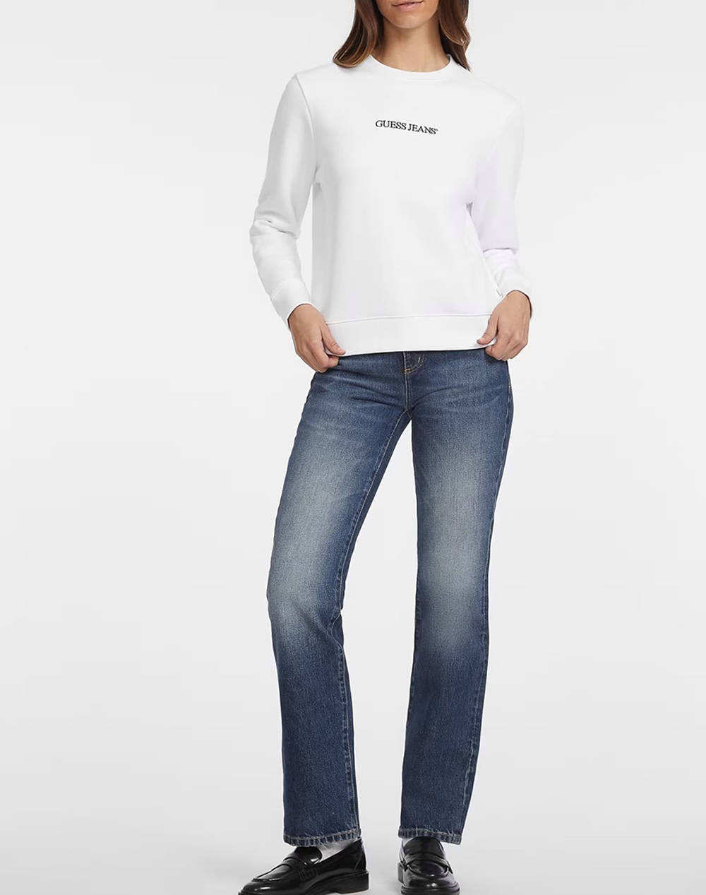 GUESS JEANS GJ CN REG LOGO EMB SWEAT BLUZA DE DAMA