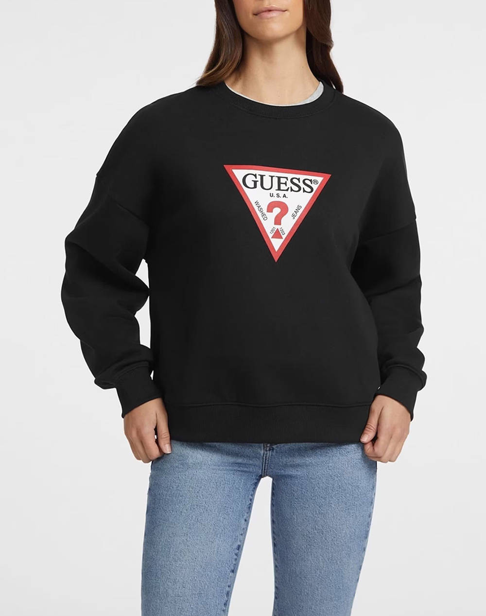 GUESS JEANS GJ CN OS ICONIC TRIANGLE SWEAT BLUZA DE DAMA