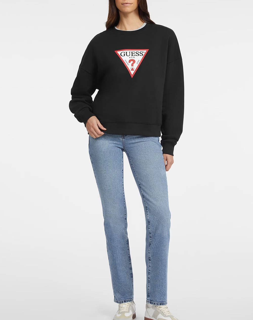 GUESS JEANS GJ CN OS ICONIC TRIANGLE SWEAT BLUZA DE DAMA