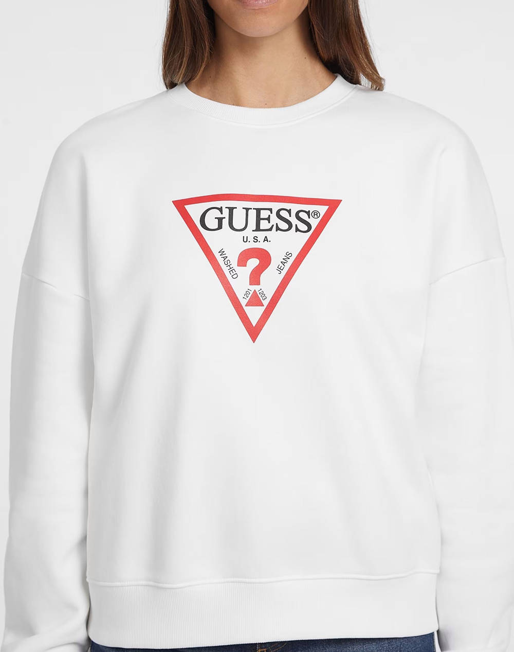 GUESS JEANS GJ CN OS ICONIC TRIANGLE SWEAT BLUZA DE DAMA