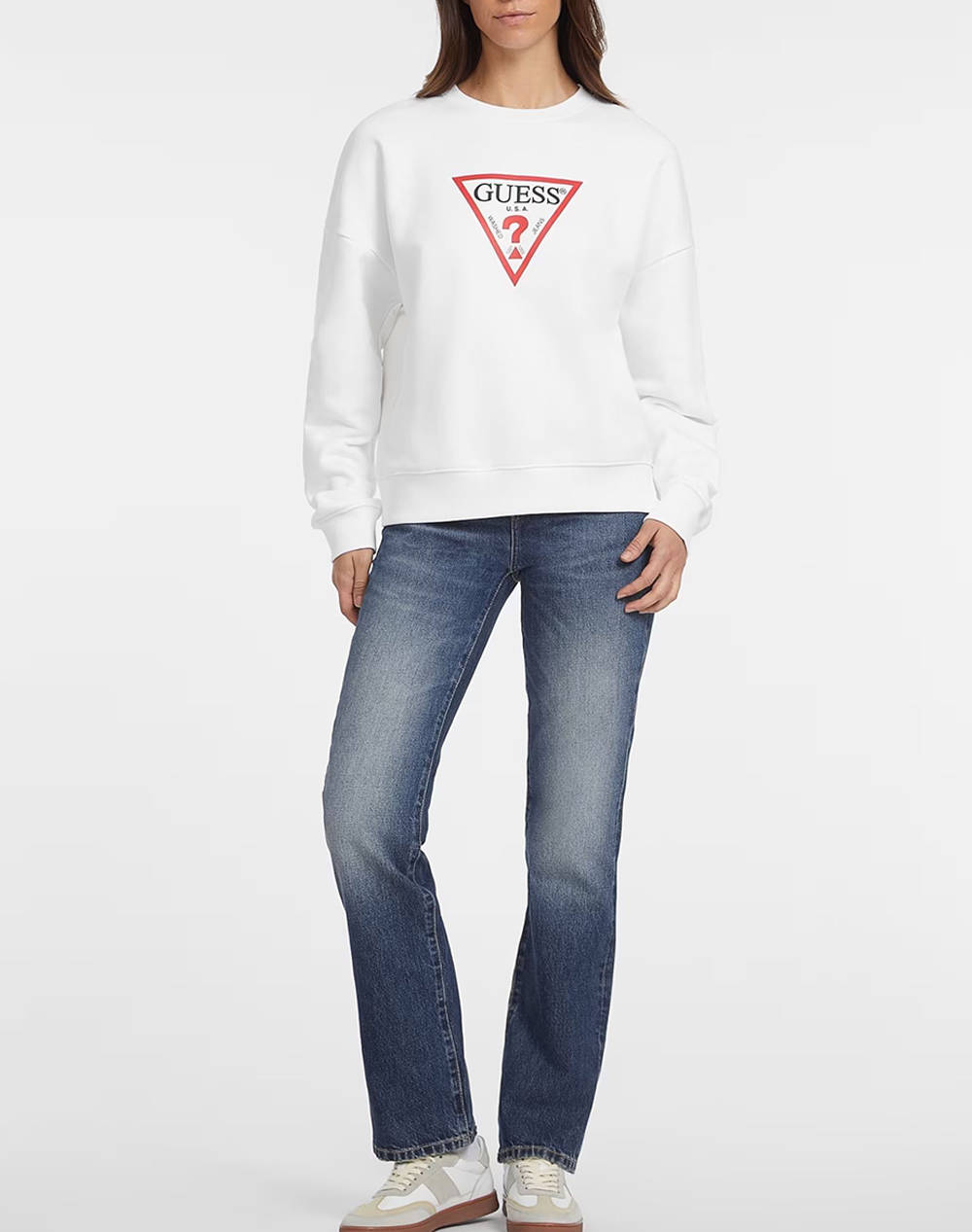 GUESS JEANS GJ CN OS ICONIC TRIANGLE SWEAT BLUZA DE DAMA