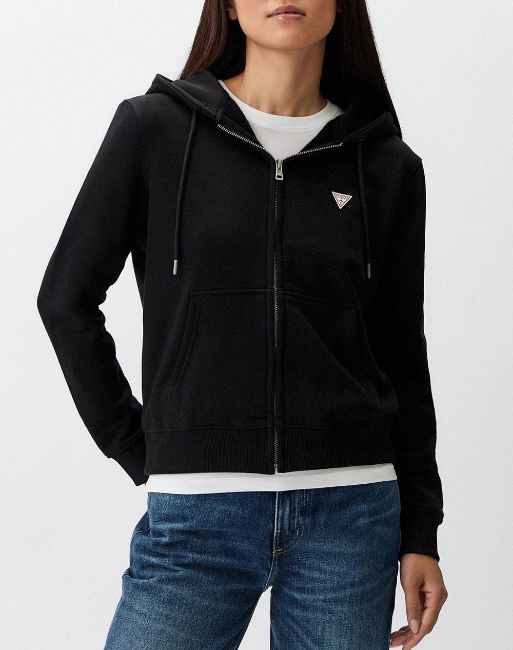 GUESS JEANS GJ ZIP HOOD REG MINI TRI SWEAT JACKET DE DAMA
