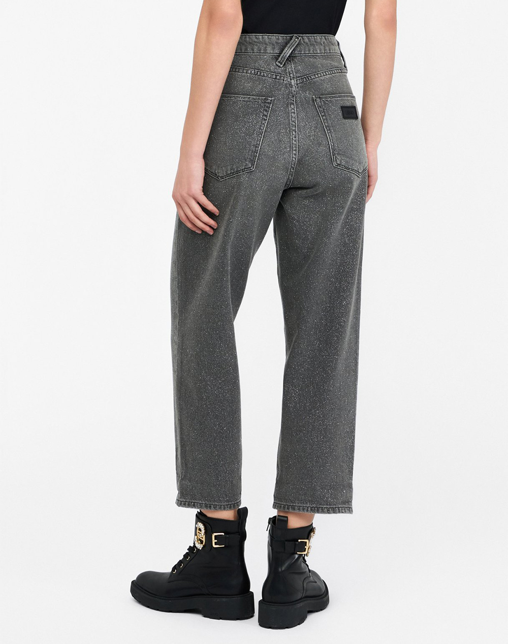 LIU JO BLACK_UF5D27_PANT.STRAIGHT FIT H.W. PANTALONI DE DAMA