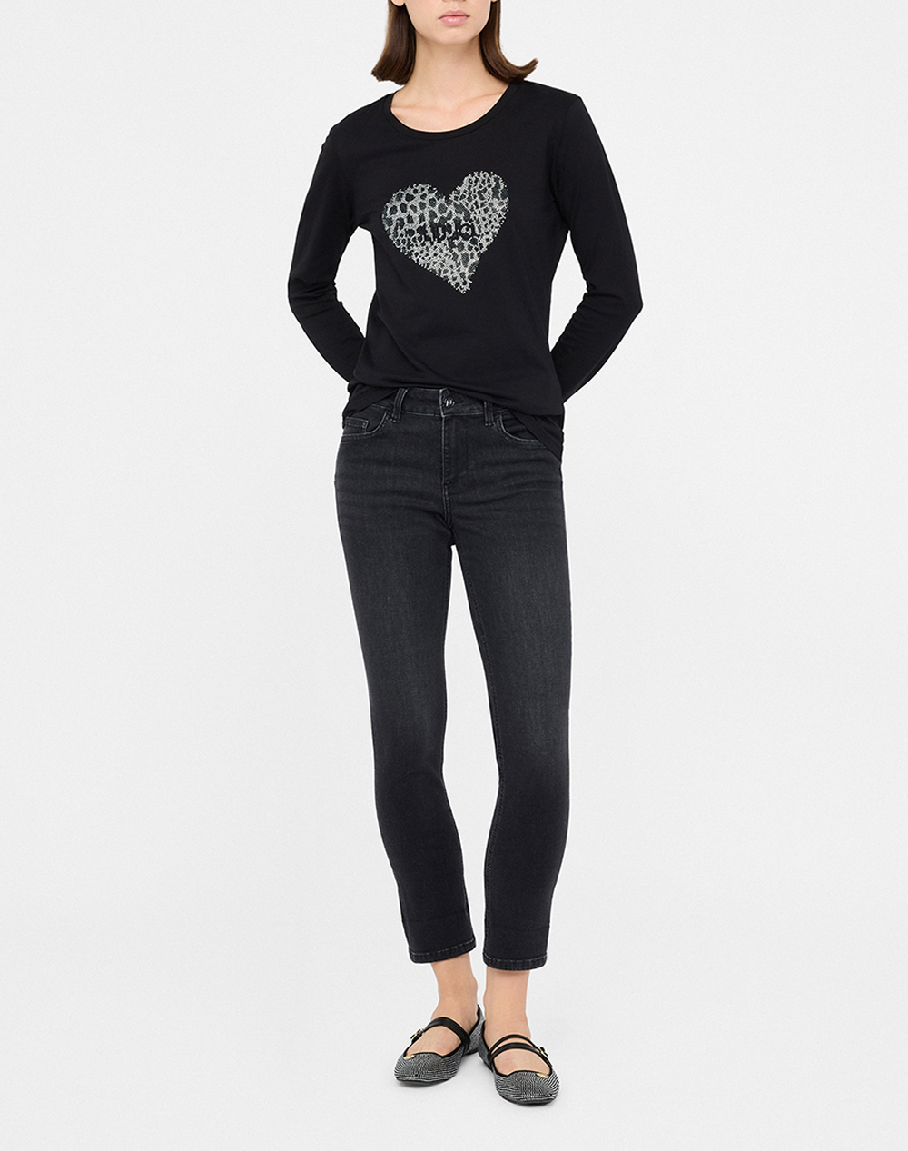 LIUJO BLACK_UF5D45_B.UP MONROE REG.W. PANTALONI DE DAMA