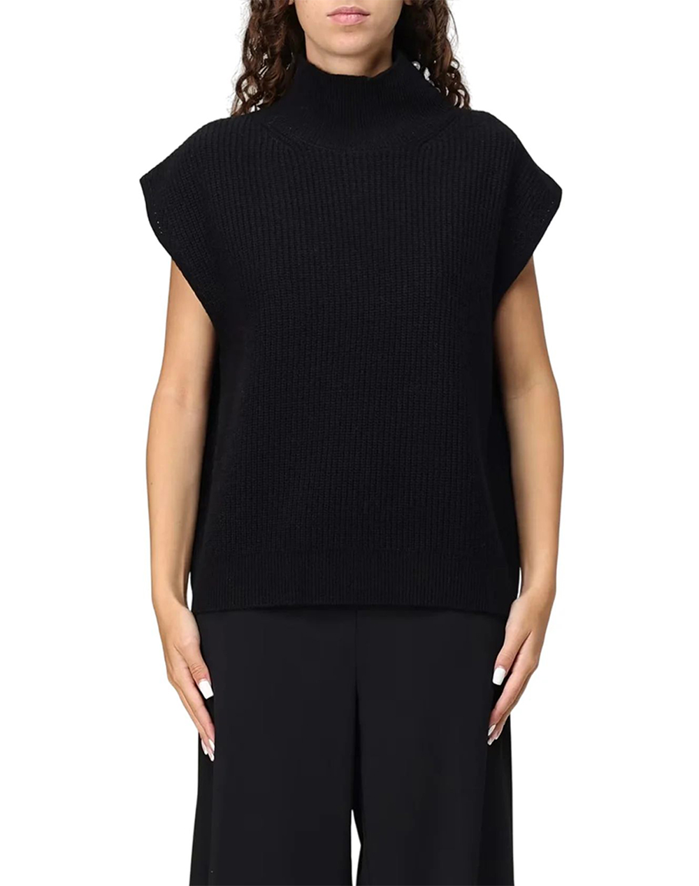 LIU JO BLACK_CF5M20_ECS MAGLIA CHIUSA S/M BLUZA DE DAMA