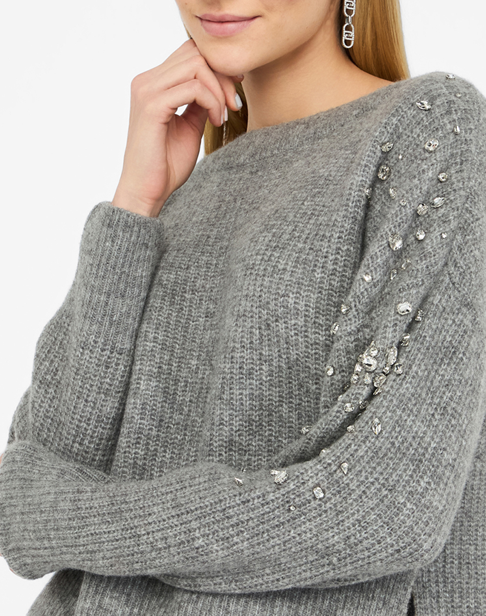 LIU JO BLACK_CF5M21_MAGLIA CHIUSA M/L BLUZA DE DAMA