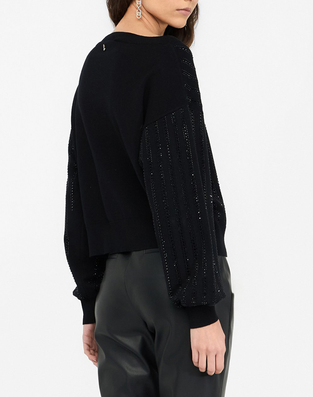 LIU JO BLACK_CF5M12_MAGLIA CHIUSA M/L BLUZA DE DAMA