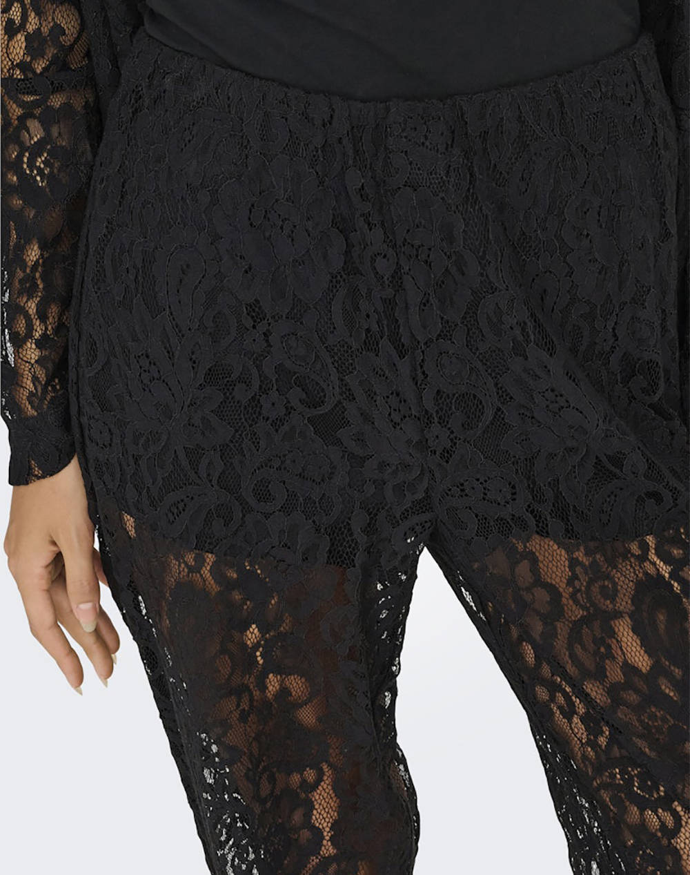 ONLY ONLEMIA KARO MW LACE STR PANT WVN