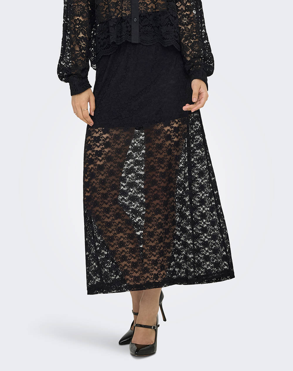 ONLY ONLCHIGO CALI LIFE LACE ANKLE SKIRT WVN