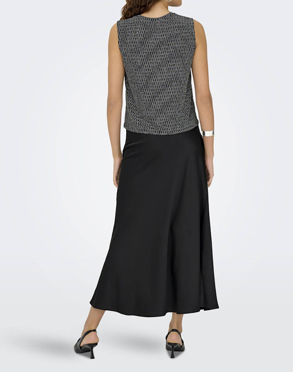 ONLY ONLMIKA VIS SATIN LONG SKIRT WVN
