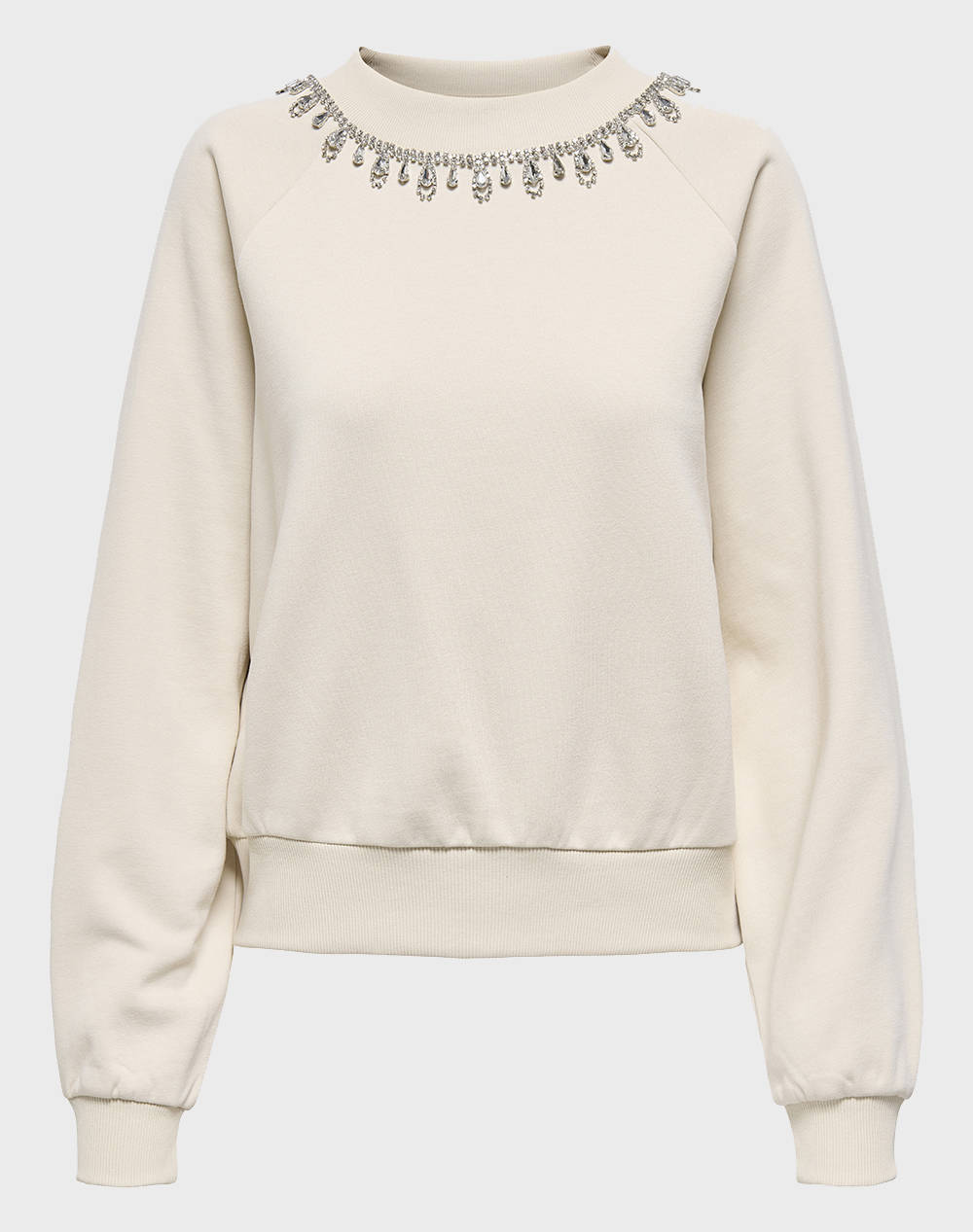 ONLY ONLJETT L/S O-NECK EMB. BOX SWT