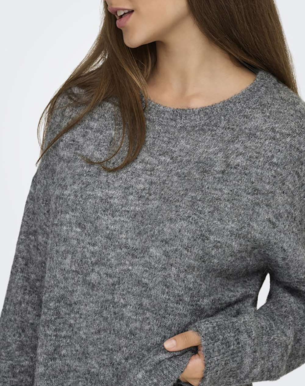 ONLY ONLAZU LS BOXY O-NECK KNT