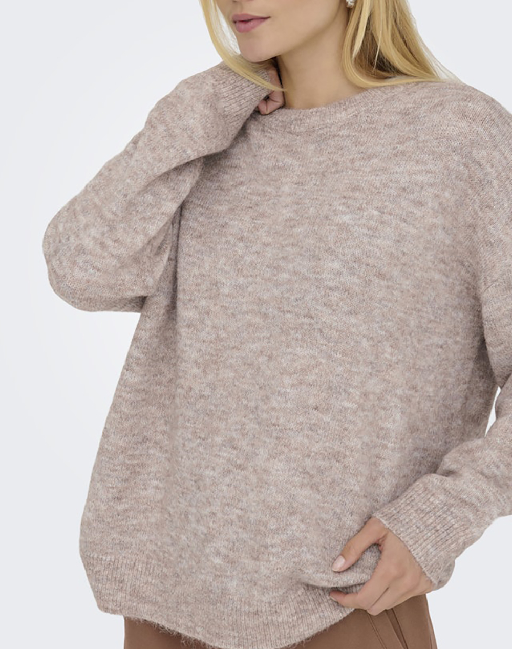 ONLY ONLAZU LS BOXY O-NECK KNT