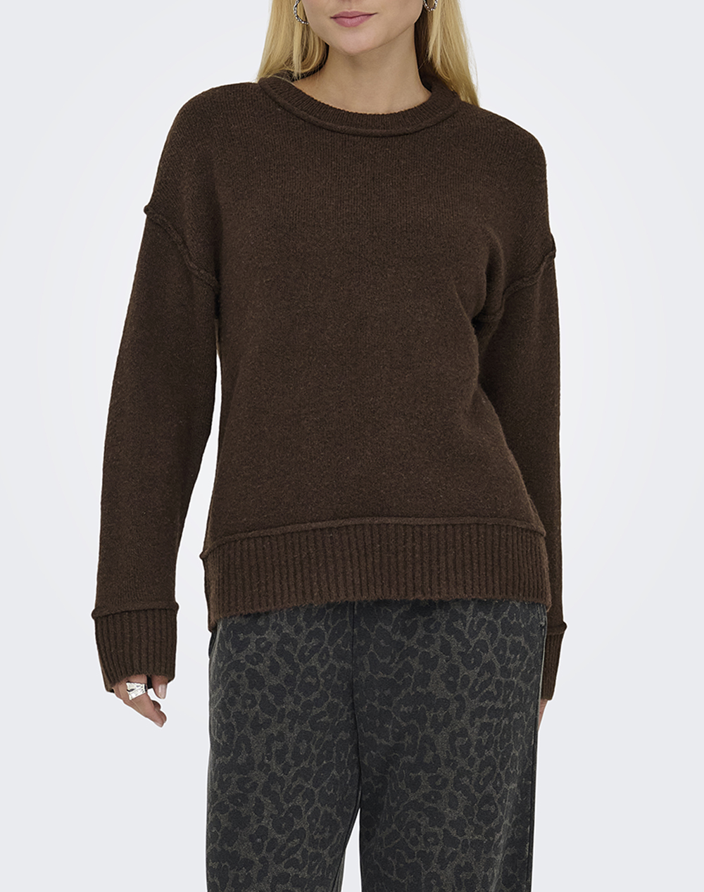 ONLY ONLHAZEL LIFE LS DETAIL O-NECK BF KNT