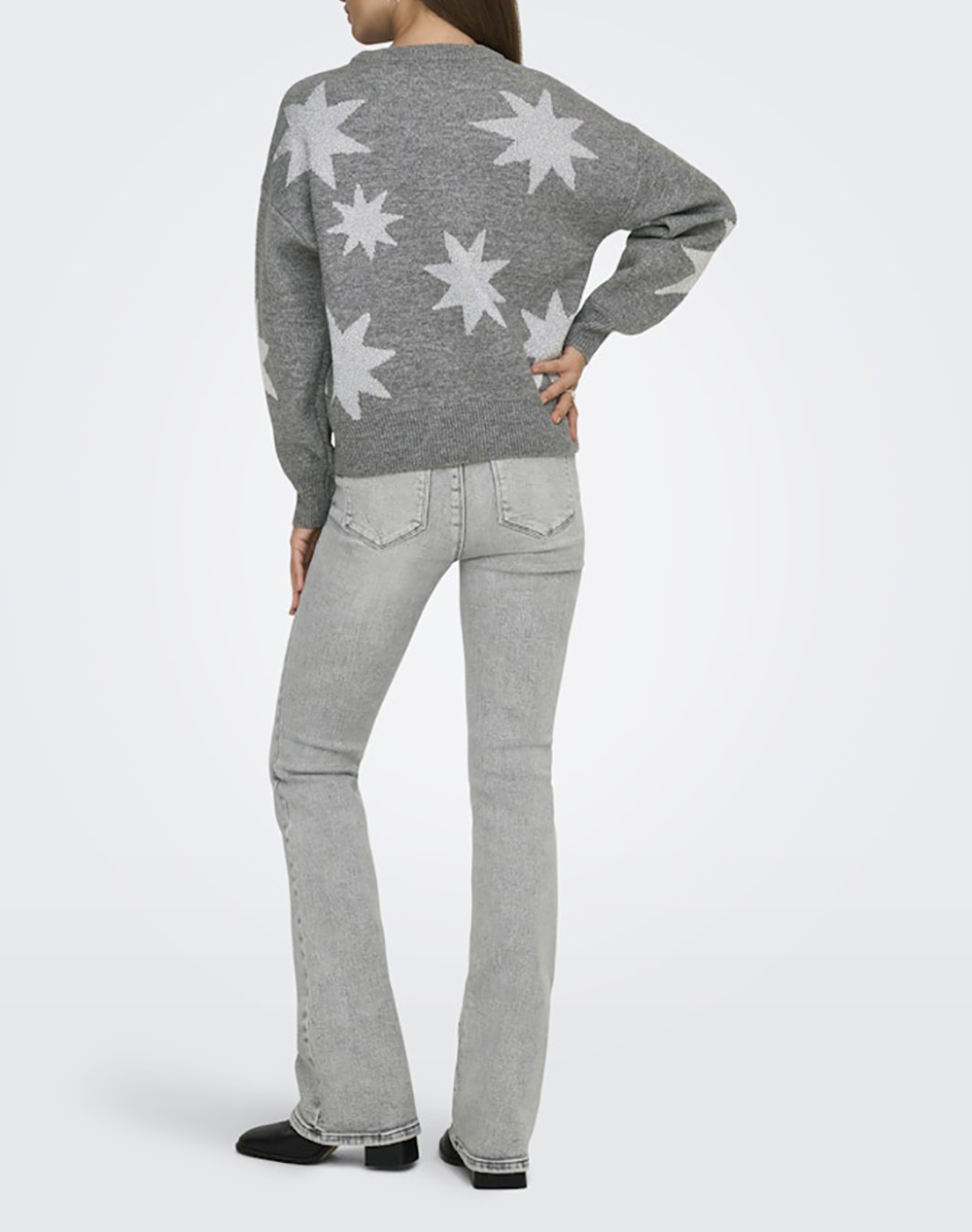 ONLY ONLROSIE LS O-NECK GLITTER KNT