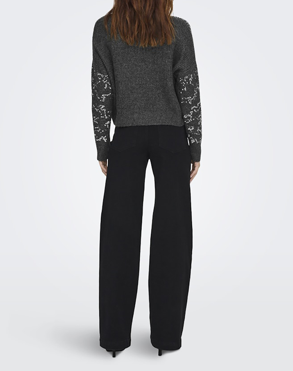 ONLY ONLALTA LS SEQUIN O-NECK KNT