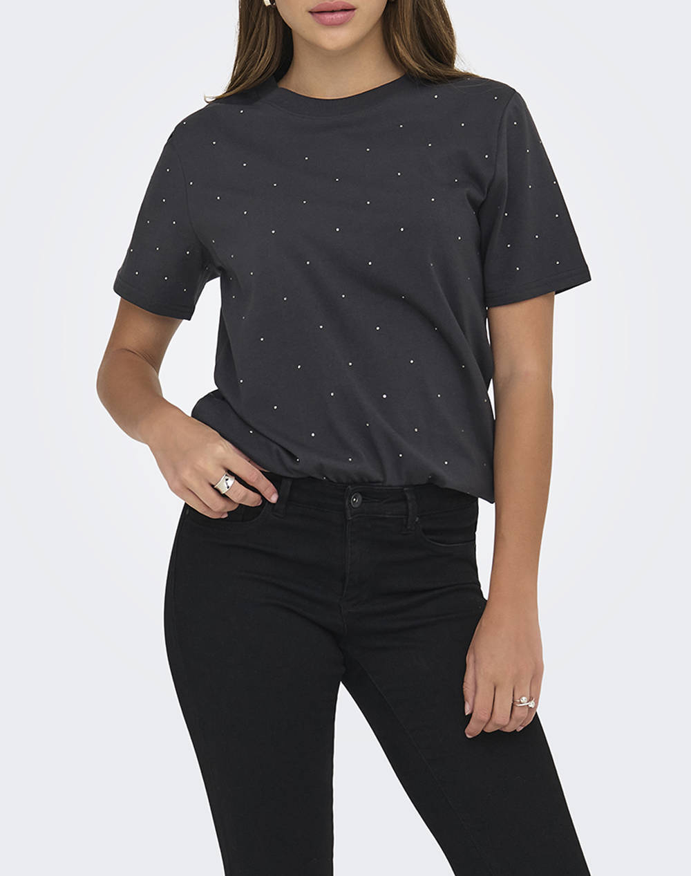 ONLY ONLMONJA S/S STUDS TEE JRS