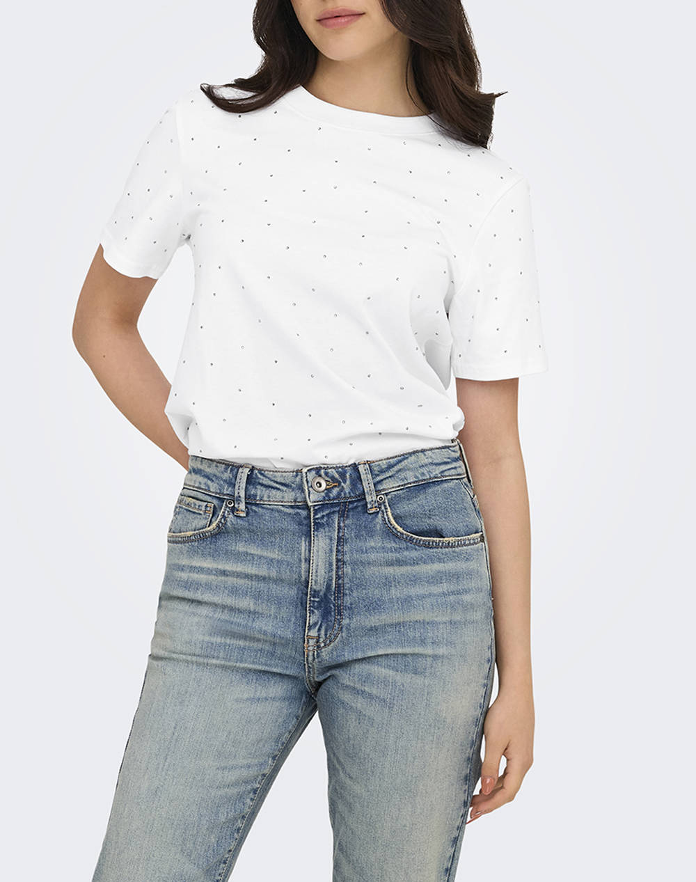 ONLY ONLMONJA S/S STUDS TEE JRS