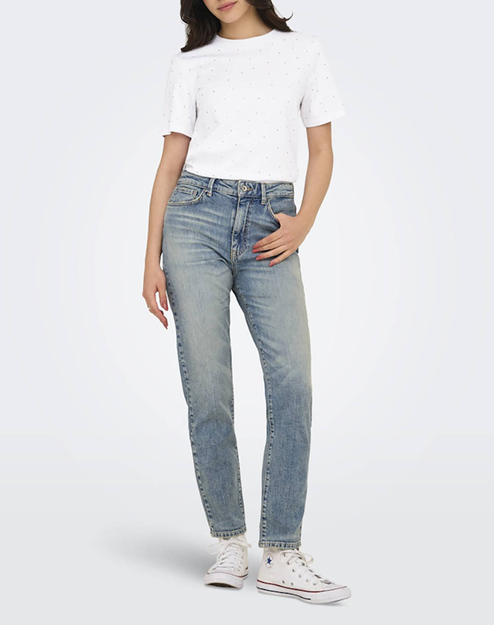 ONLY ONLMONJA S/S STUDS TEE JRS