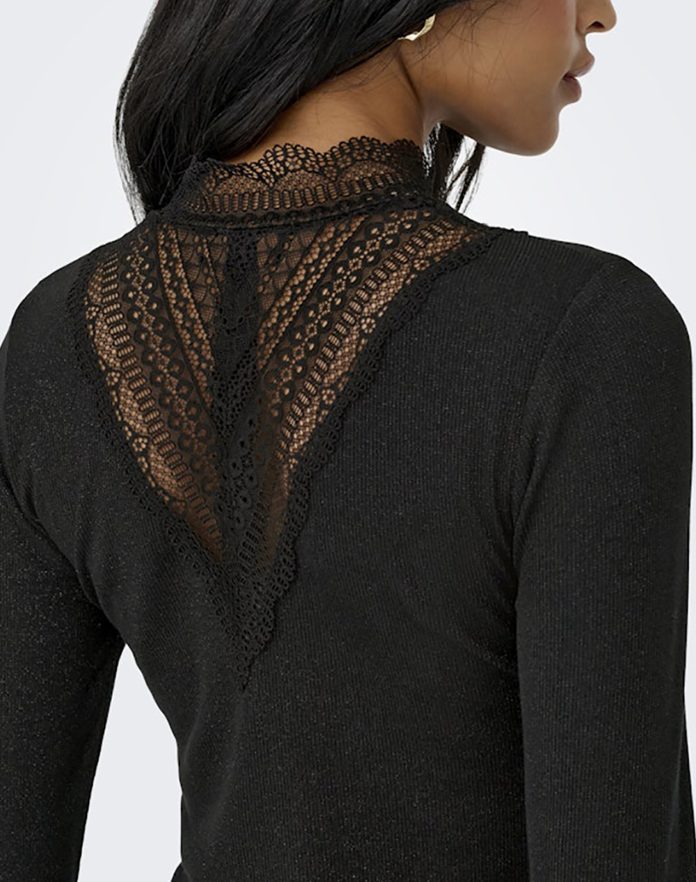 ONLY ONLTILDE GLITTER L/S HIGHNECK TOP JRS