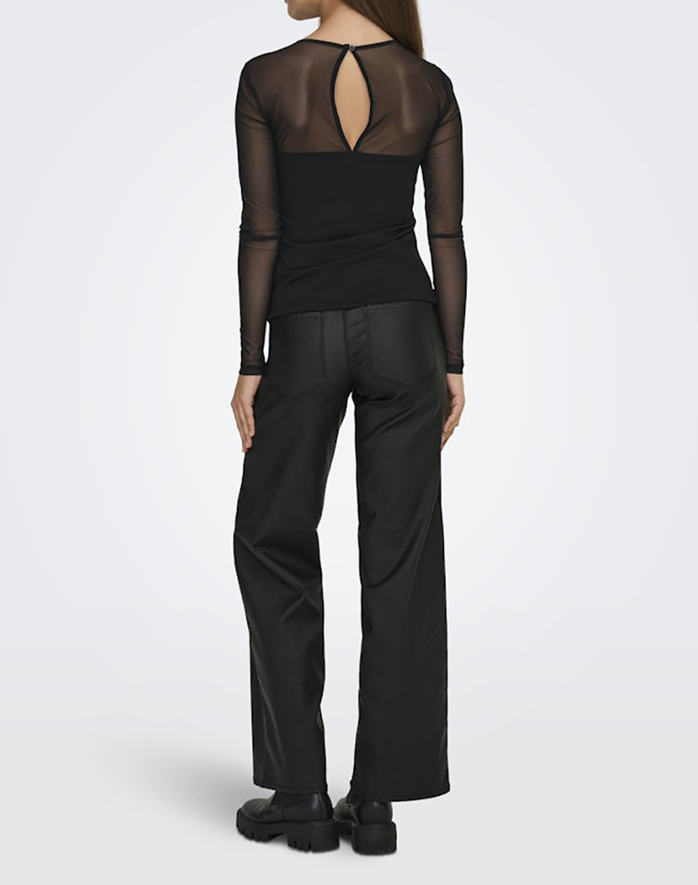 ONLY ONLHEART-BECKI L/S MIX TOP WVN