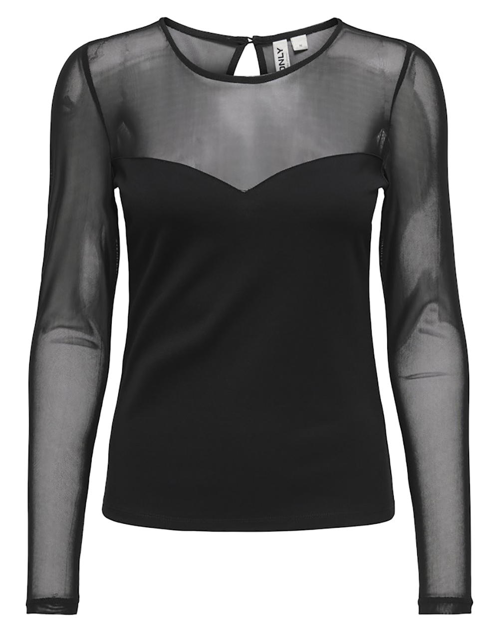 ONLY ONLHEART-BECKI L/S MIX TOP WVN