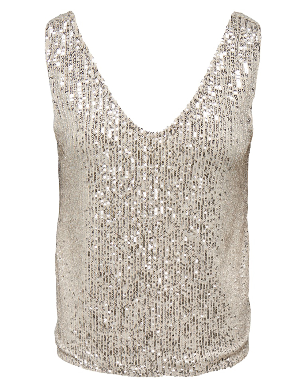 ONLY ONLANA S/L V-NECK SEQUINS TOP JRS