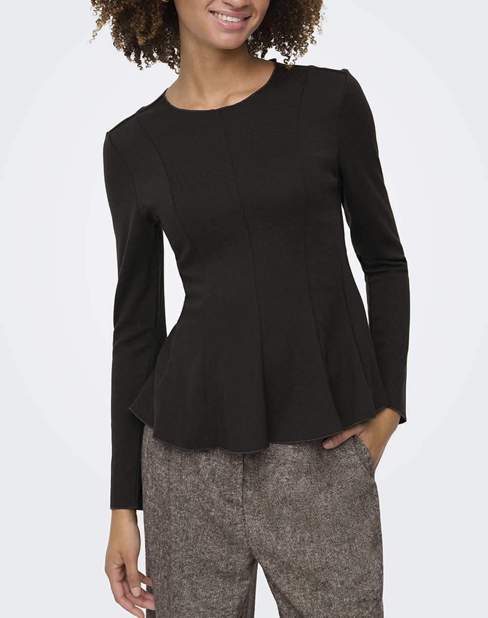 ONLY ONLKENYA L/S PEPLUM TOP JRS NOOS
