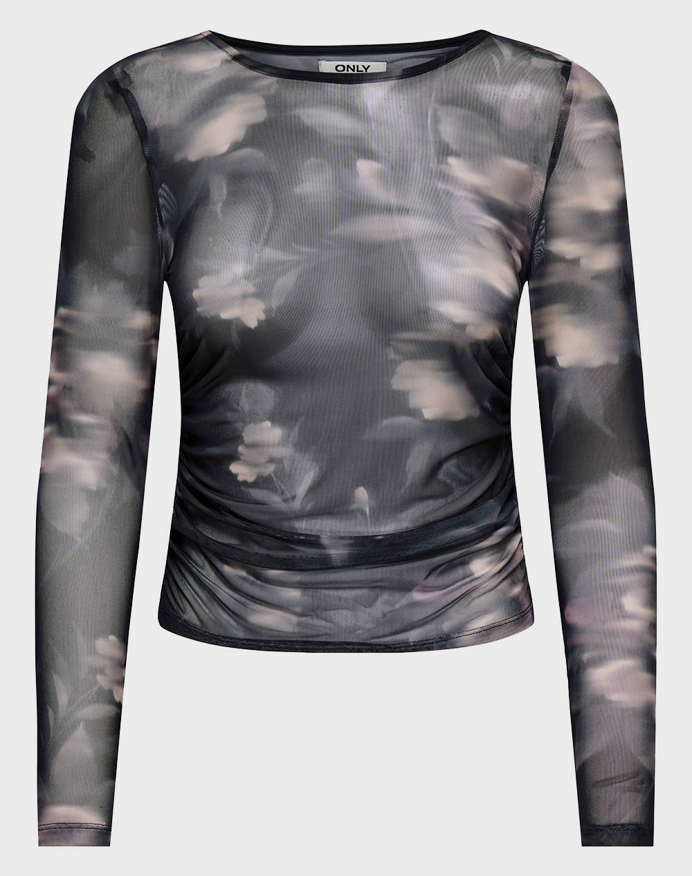 ONLY ONLKAYA LIFE LS RUCHING MESH TOP WVN