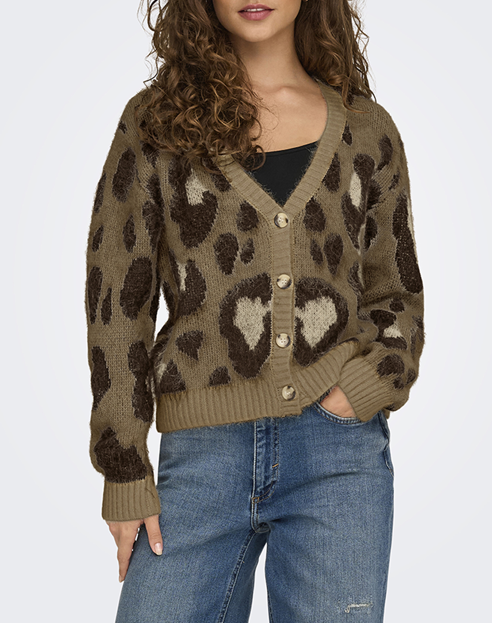 ONLY ONLEDELIE LIFE LS JQ CARDI V-NECK KNT