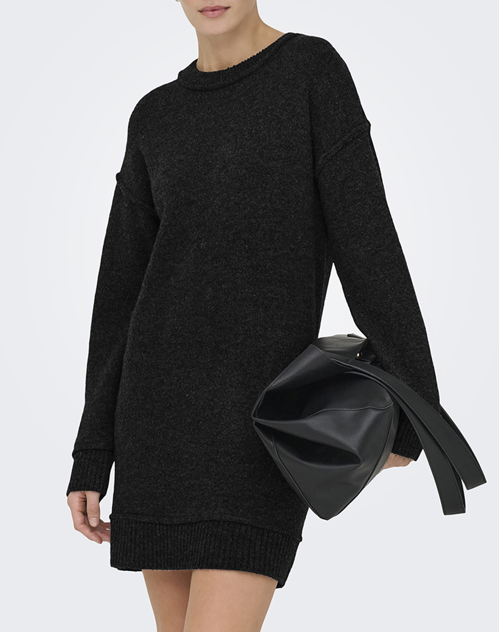 ONLY ONLHAZEL LIFE LS O-NECK DRESS BF KNT