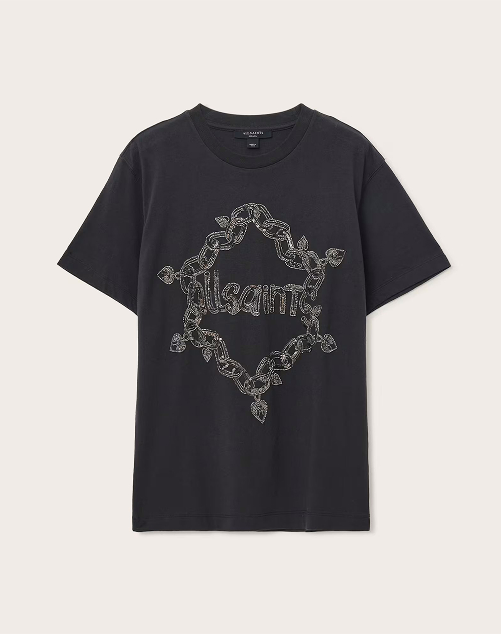 ALL SAINTS DRIP EMB BF TEE