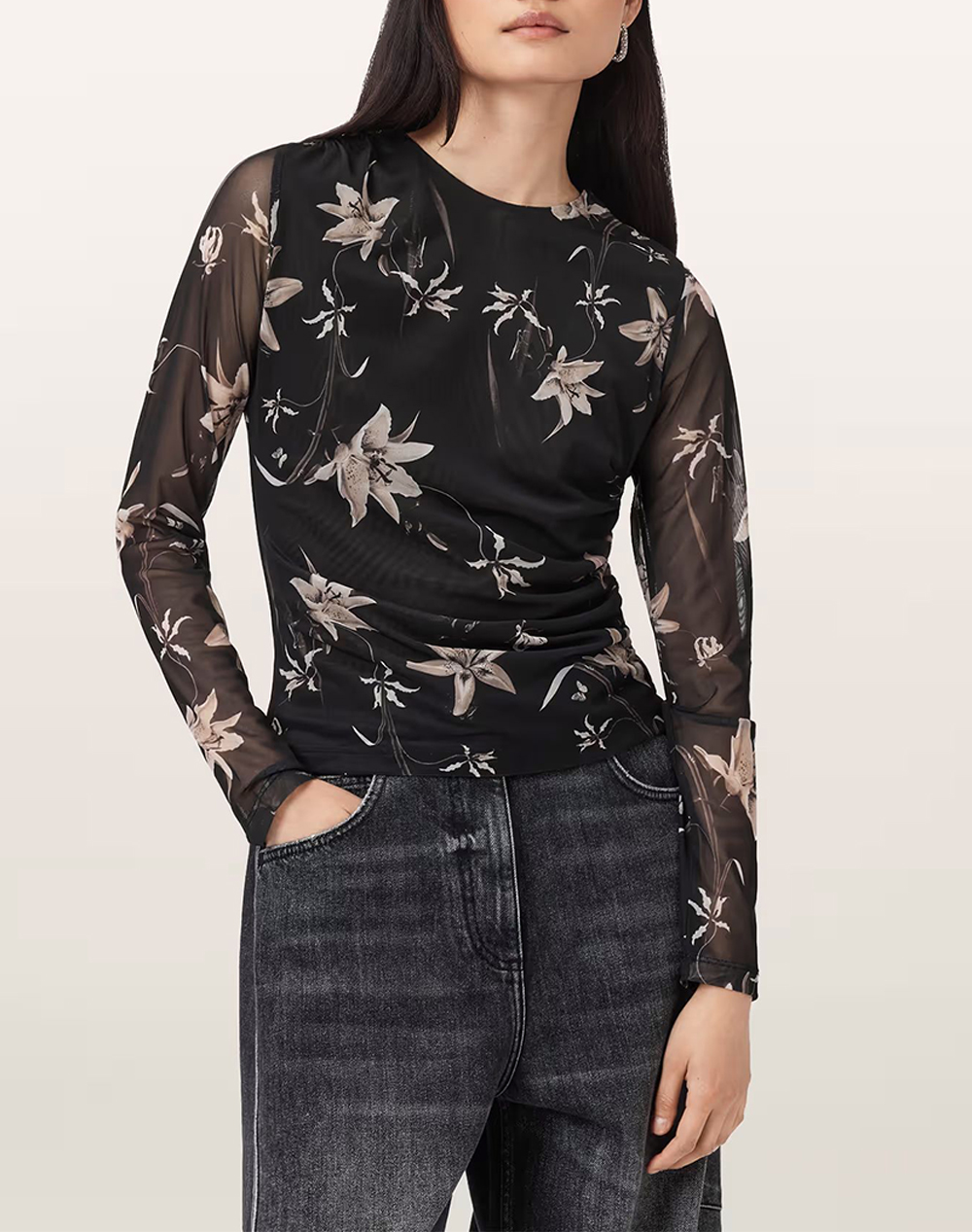 ALL SAINTS CAIA MESH TOP