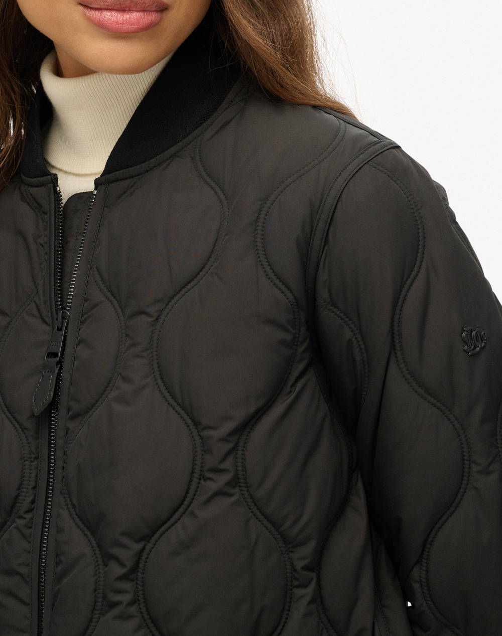 SUPERDRY D1 STUD LONG QUILTED LINER JACKET GEACA DE DAMA
