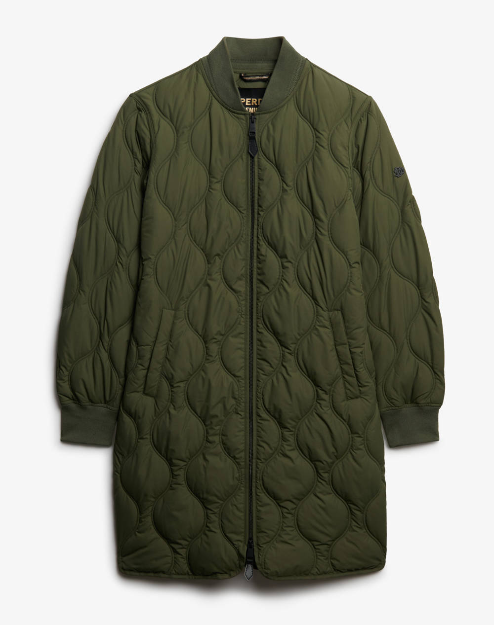 SUPERDRY D1 STUD LONG QUILTED LINER JACKET GEACA DE DAMA
