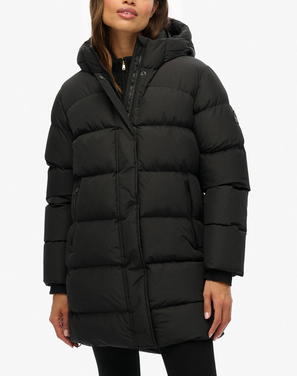 SUPERDRY D1 SDSW HOODED SPORTS PUFFER MID JKT GEACA DE DAMA