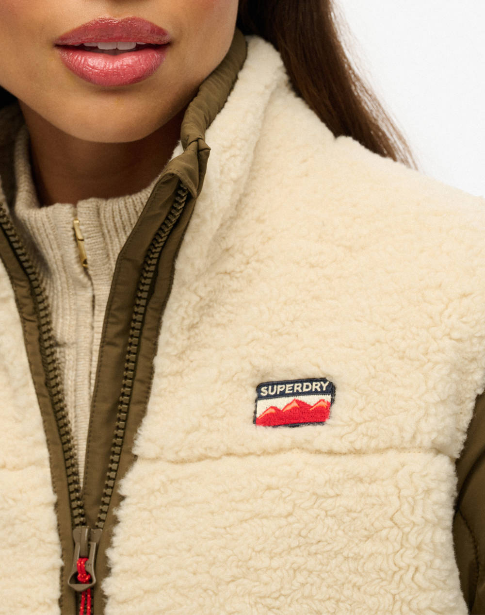 SUPERDRY D1 OVIN FLEECE HYBRID JACKET GEACA DE DAMA